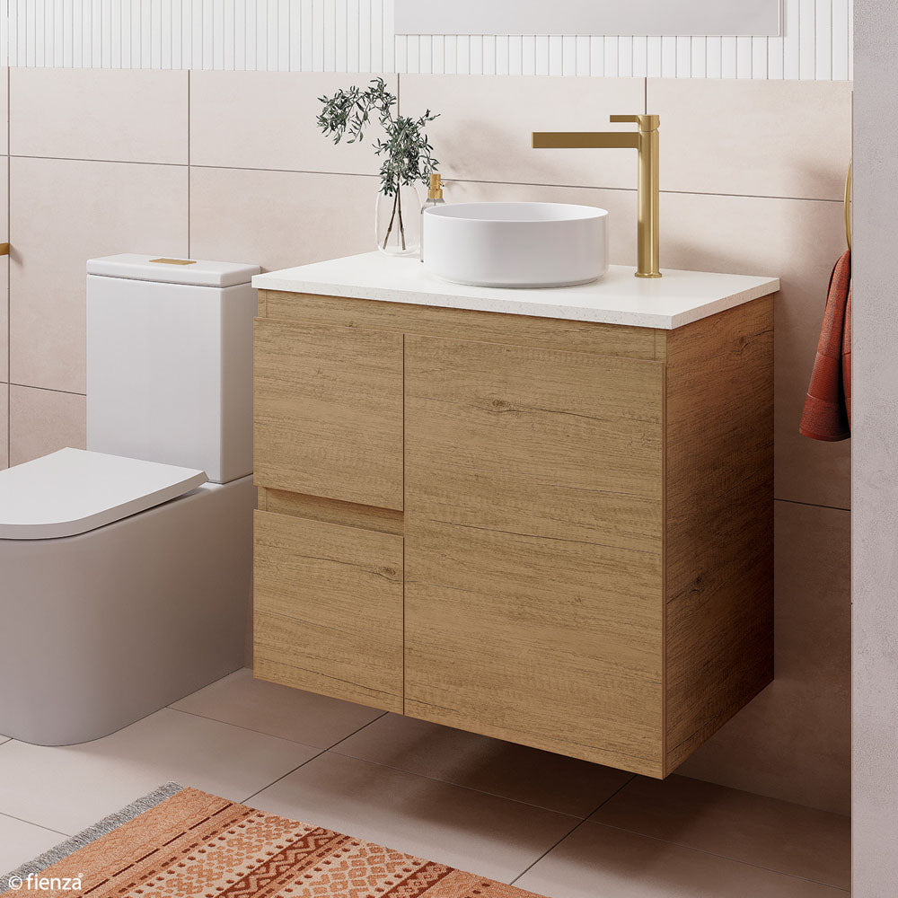 Fienza Edge Scandi Oak wall hung vanity detail
