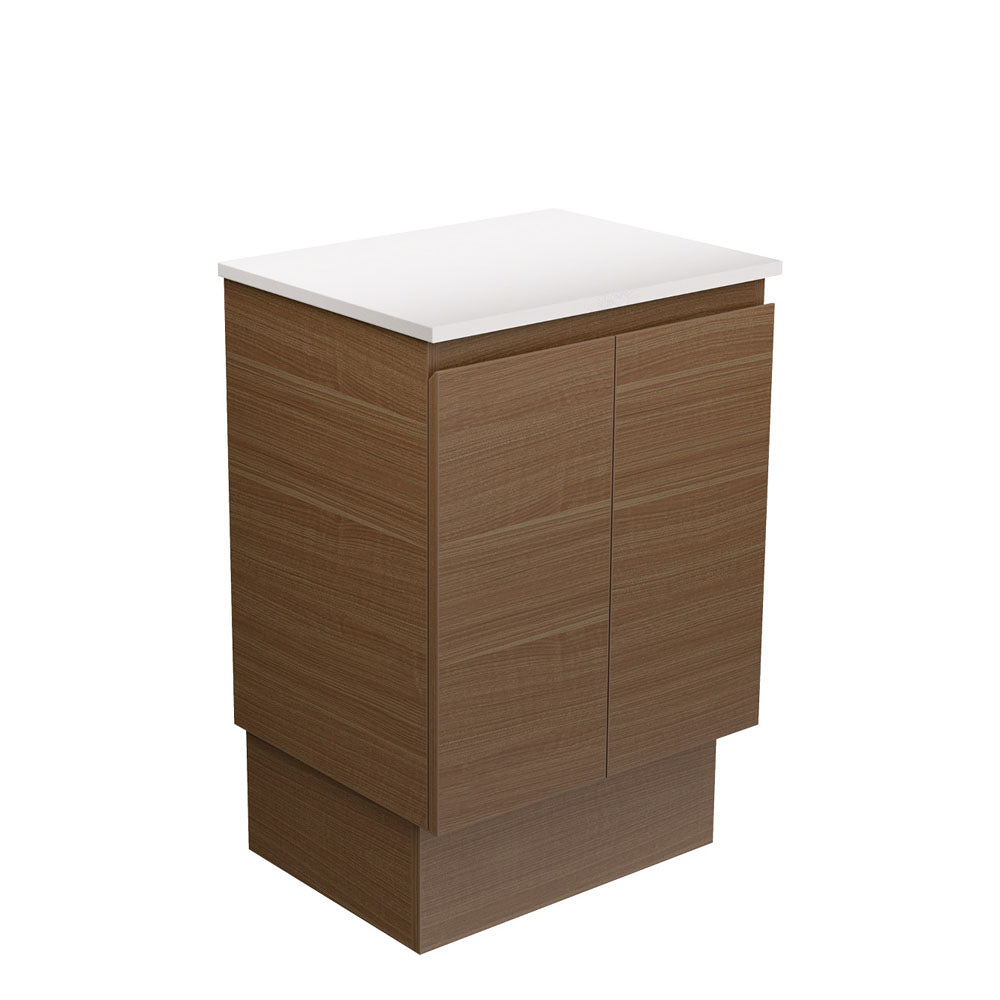 Fienza Edge Walnut Vanity Cabinet on Kickboard 600mm