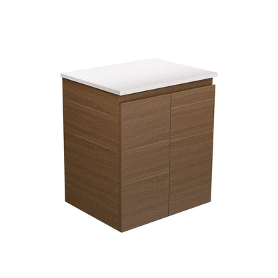 Fienza Edge Walnut Wall Hung Vanity Cabinet