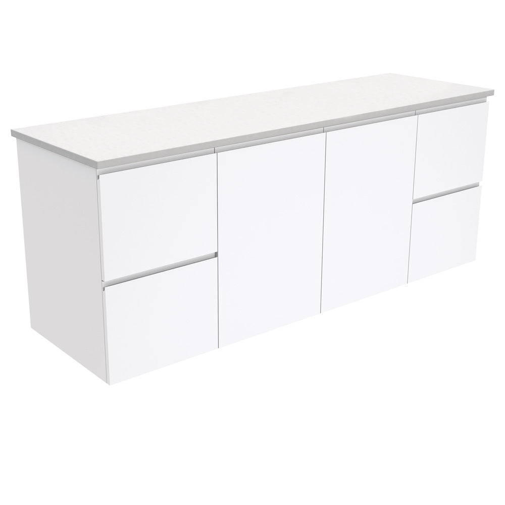 Fienza Fingerpull Gloss White Wall Hung Vanity Cabinet