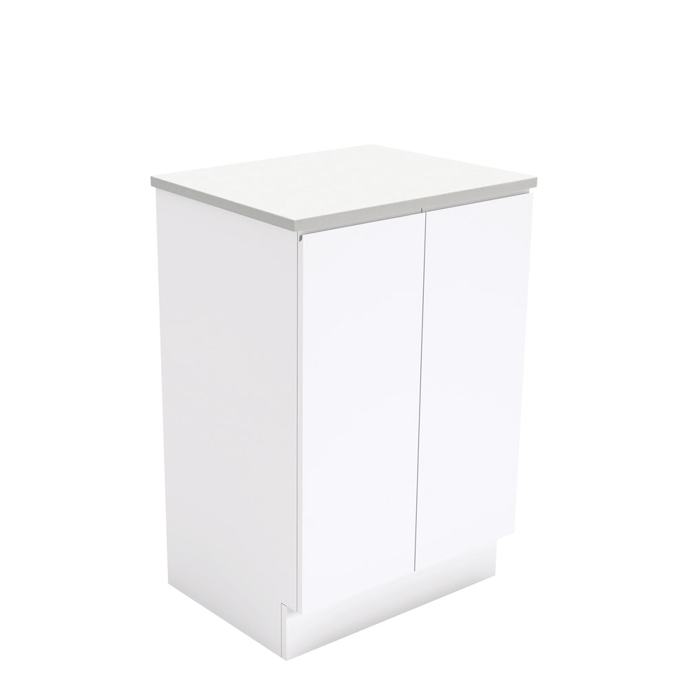 Fienza Fingerpull Gloss White Vanity Cabinet on Kickboard
