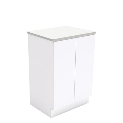 Fienza Fingerpull Gloss White Vanity Cabinet on Kickboard