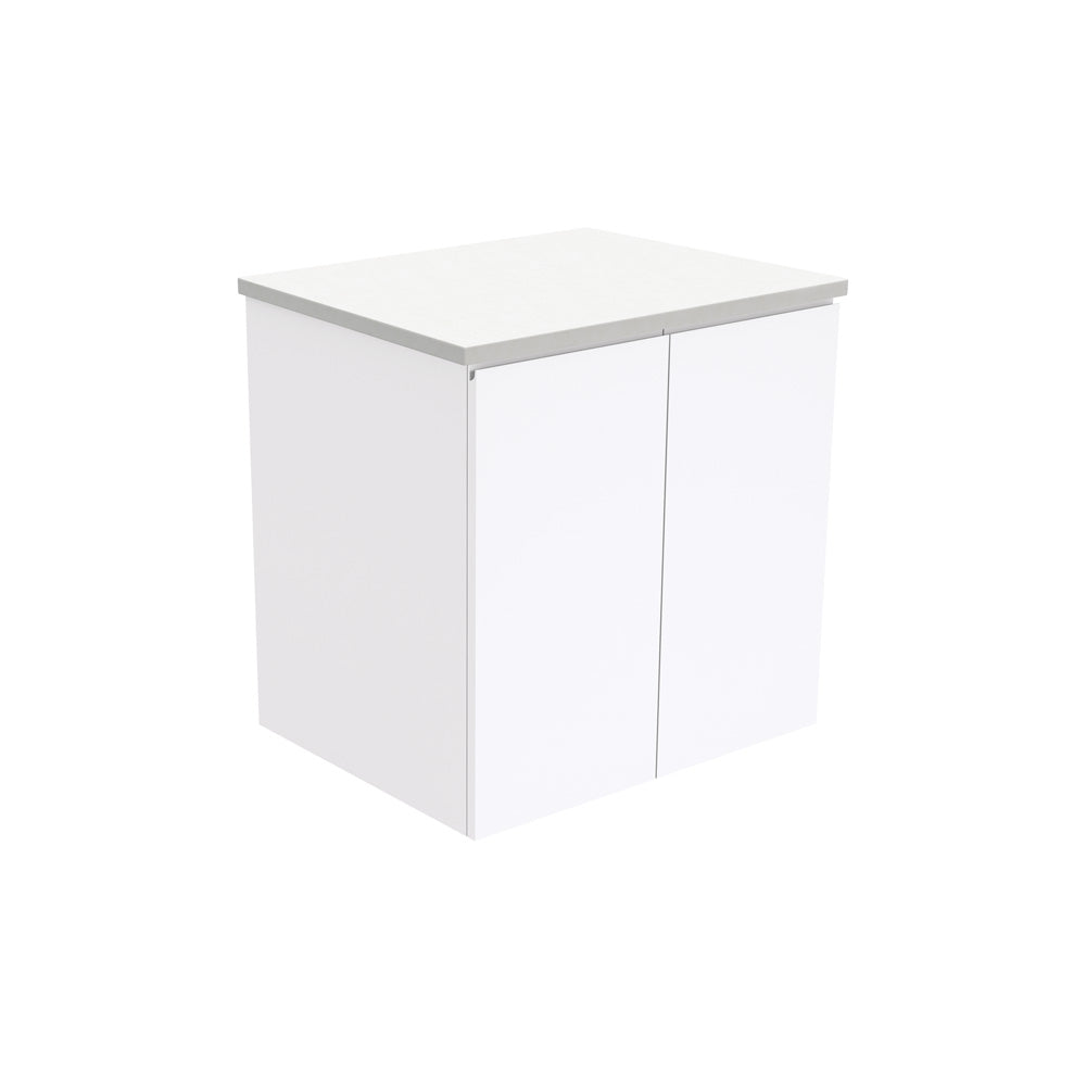 Fienza Fingerpull Gloss White Wall Hung Vanity Cabinet