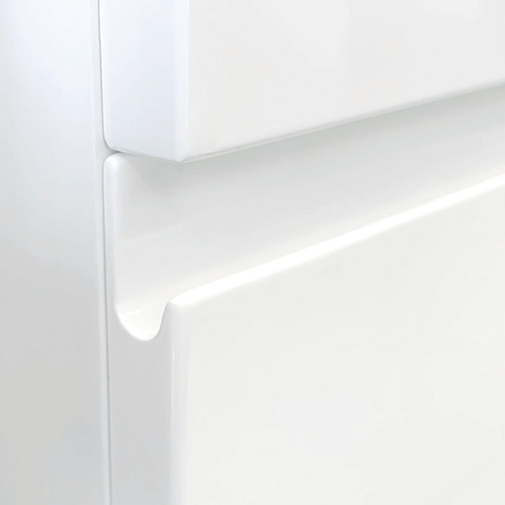 Fienza Fingerpull Gloss White Vanity Cabinet on Kickboard lifestyle