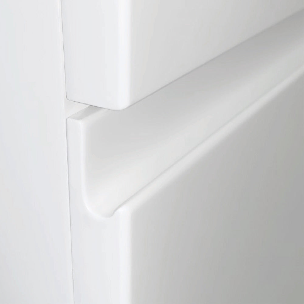 Fienza Fingerpull Satin White Vanity Cabinet on Kickboard lifestyle
