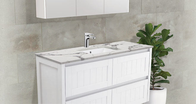 Fienza Hampton Vanity Cabinet on Kickboard lifestyle