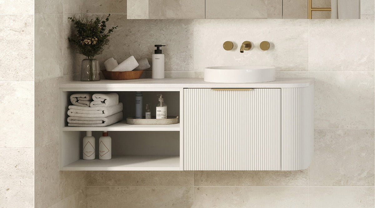 Fienza Margot Custom Width Shelf Wall Hung Vanity