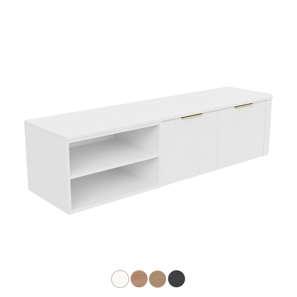 Fienza Margot Custom Width Shelf Wall Hung Vanity M150D-LFS-CUST-S