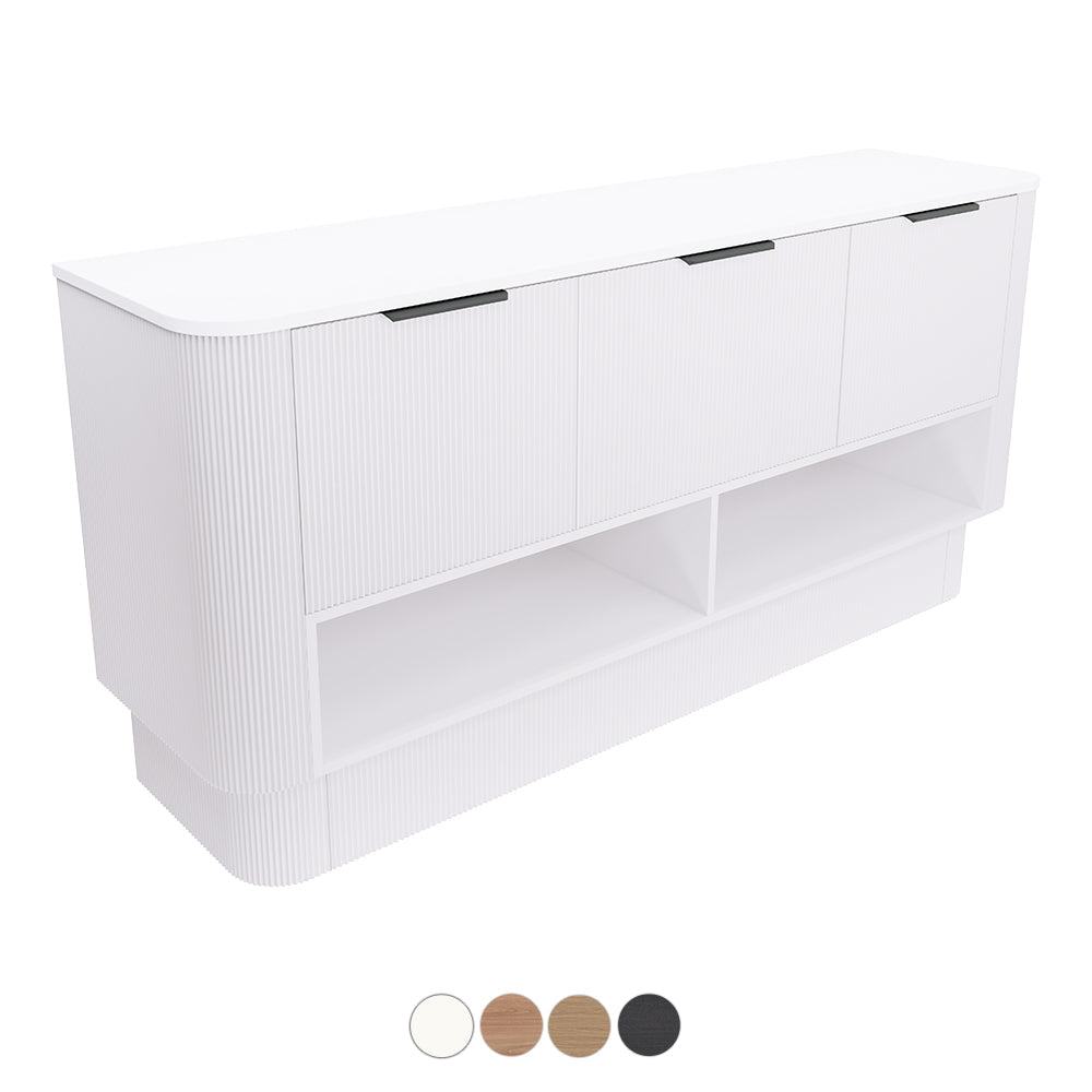 Fienza Margot Curved Open Shelf Floor Standing Vanity MU180FSL-S