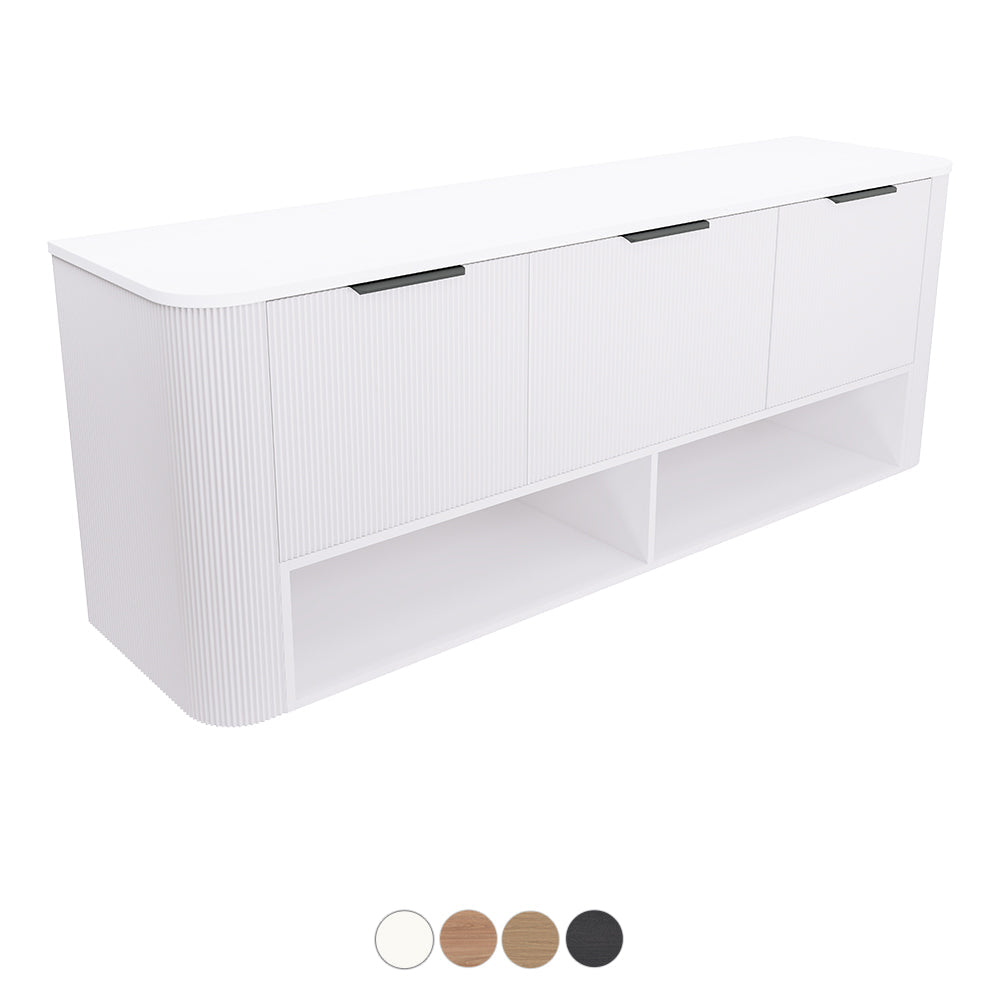 Fienza Margot Curved Open Shelf Wall Hung Vanity MU180WD-S