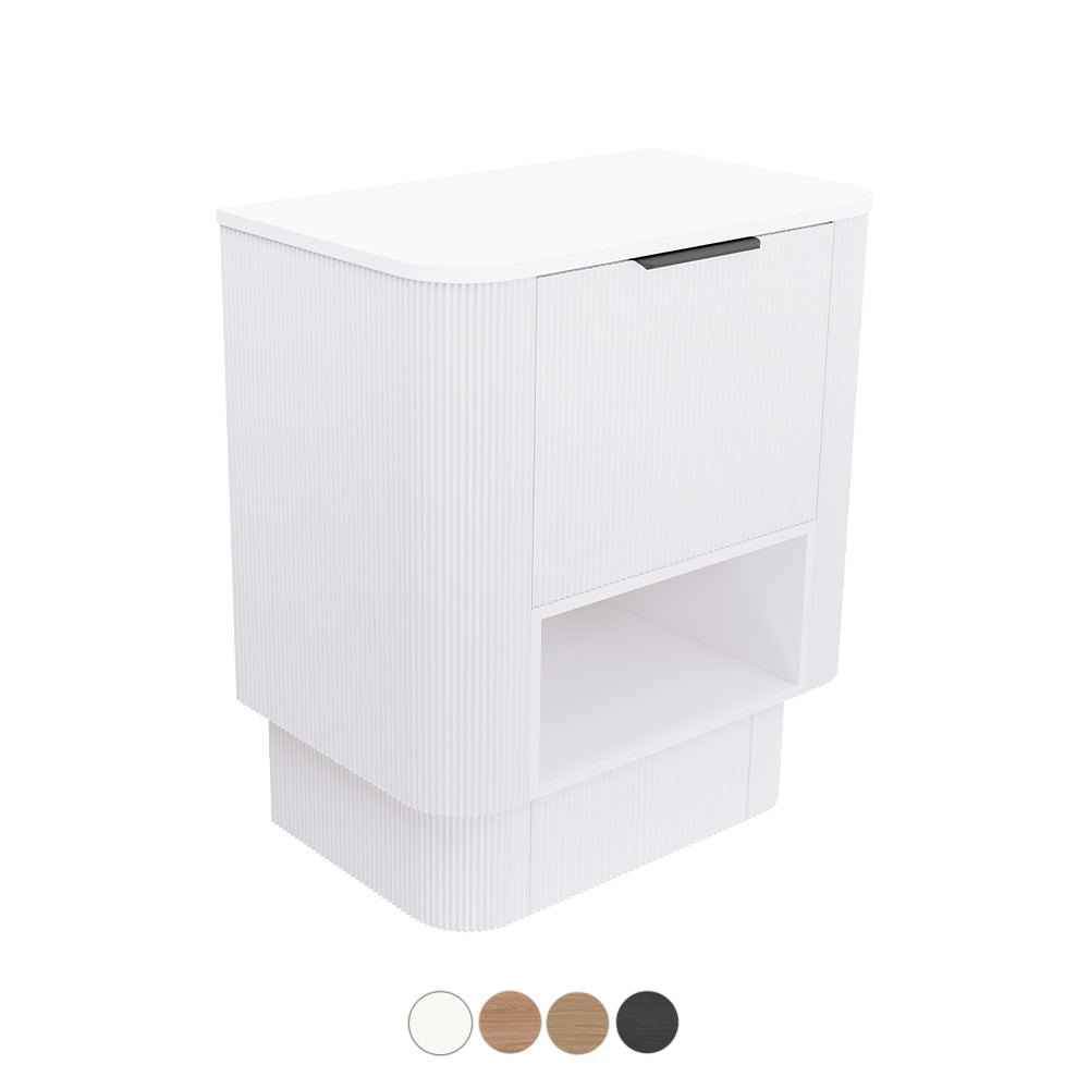 Fienza Margot Curved Open Shelf Floor Standing Vanity MU75F-S
