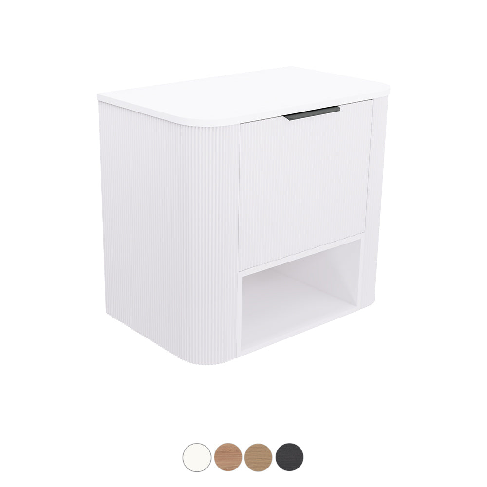 Fienza Margot Curved Open Shelf Wall Hung Vanity MU75W-S