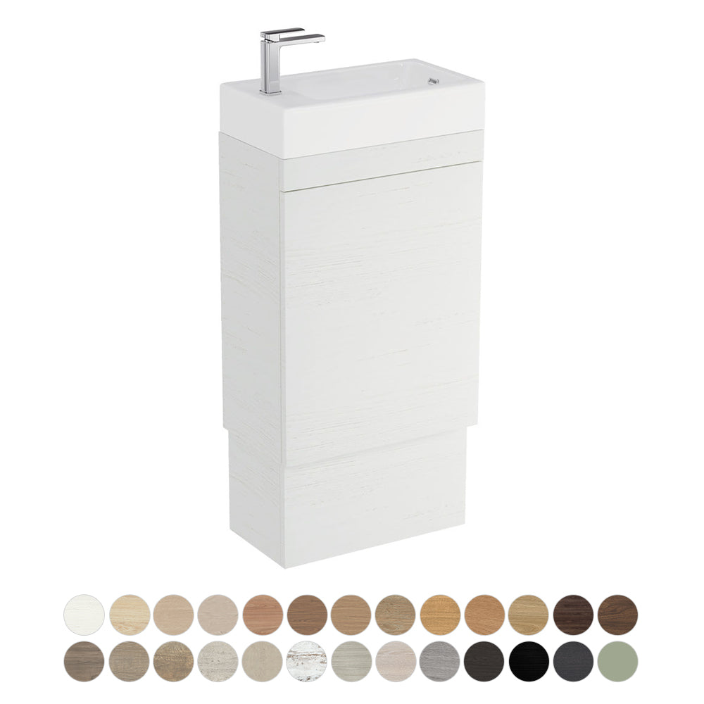 Fienza Riley Floor Standing Vanity, Ralph Basin Top with Overflow