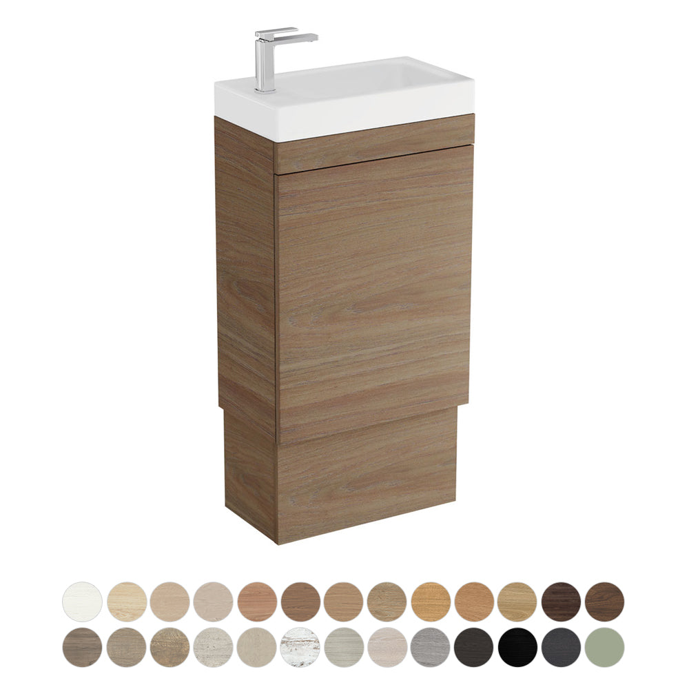 Fienza Riley Floor Standing Vanity, Denzel Basin Top
