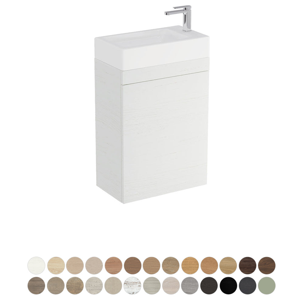 Fienza Riley Wall Hung Vanity, right-hand door