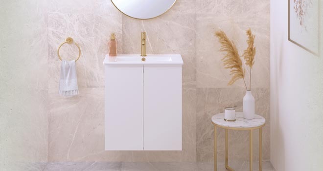 Fienza Siska Ensuite Wall Hung Vanity Cabinet lifestyle