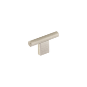 Momo Graf Knurled T Knob 60mm in Dull Brushed Nickel
