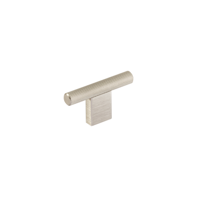 Momo Graf Knurled T Knob 60mm in Dull Brushed Nickel