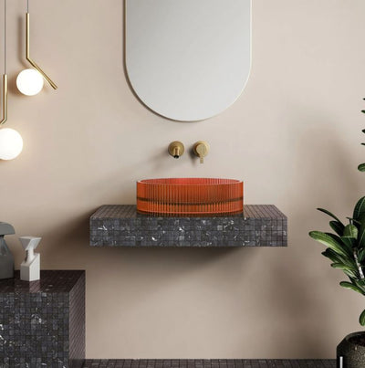 Cassa Design Wow V-Groove Translucency Resin Stone Basin