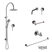 Mimi Gun Metal Wall Set Tapware Package