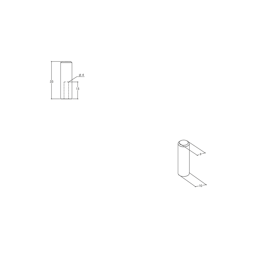 Momo Graf Knurled Cylinder - Line Drawing