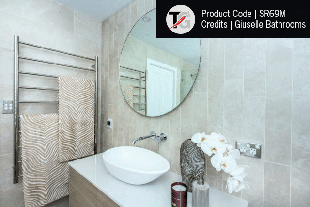 Thermogroup Thermorail 240V Straight Round Ladder Heated Towel Rail Polished Stainless Steel