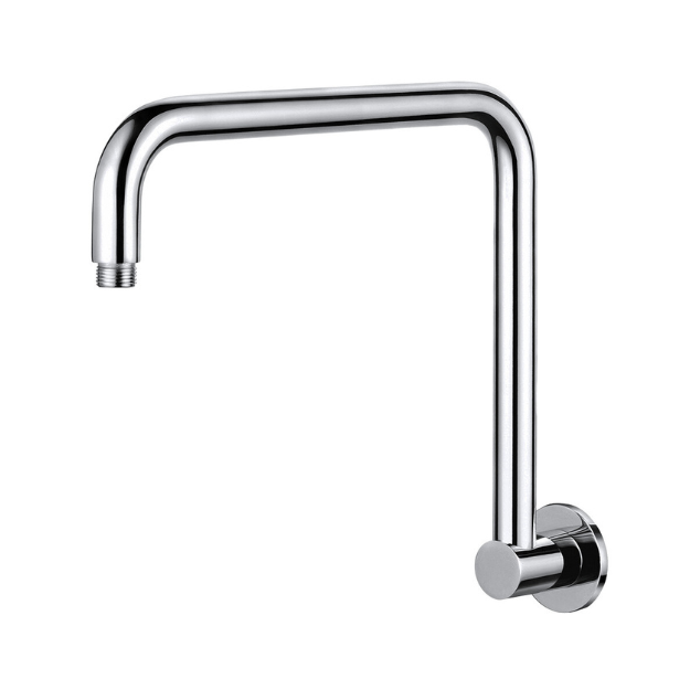 Modern National Round High Rise Shower Arm 350mm - Brushed Chrome