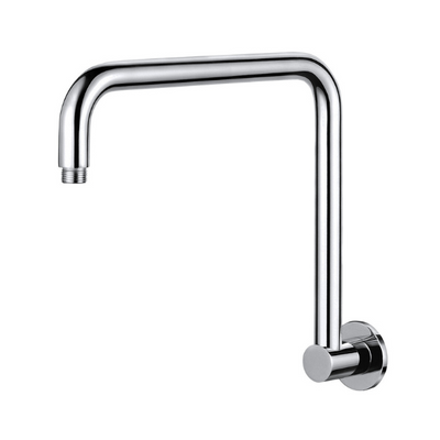 Modern National Round High Rise Shower Arm 350mm - Brushed Chrome