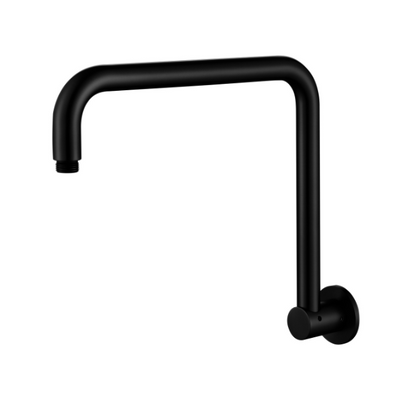 Modern National Round High Rise Shower Arm 350mm - Matte Black
