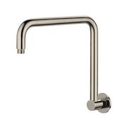 Modern National Round High Rise Shower Arm 350mm - Brushed Nickel