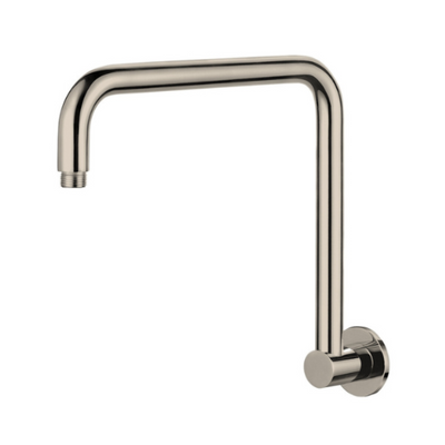 Modern National Round High Rise Shower Arm 350mm - Brushed Nickel