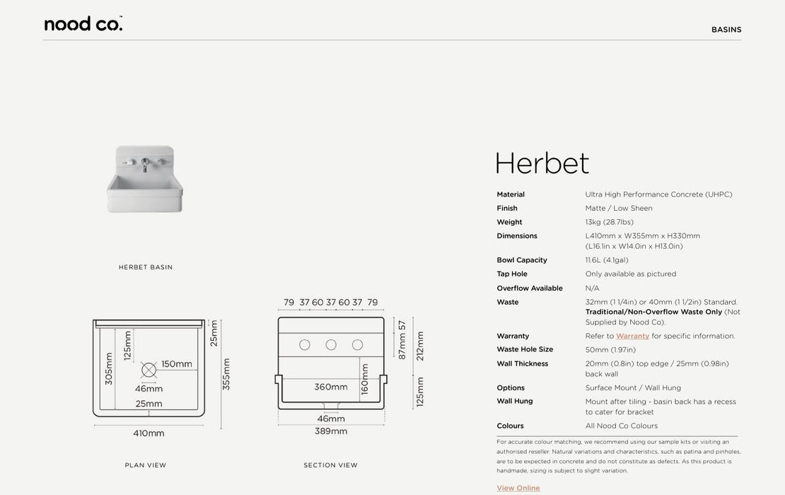 Nood Co Herbert Basin (21 concrete finishes)