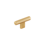 Momo Hendrix T Knob 60mm in Brushed Satin Brass