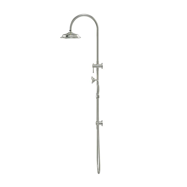Meir Harrington Combination Twin Shower Brushed Nickel