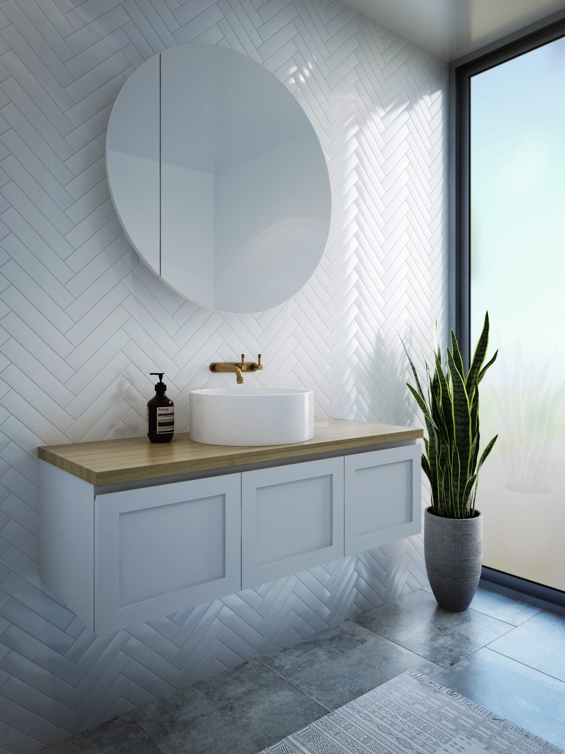 Cirque Round Shaving Cabinet