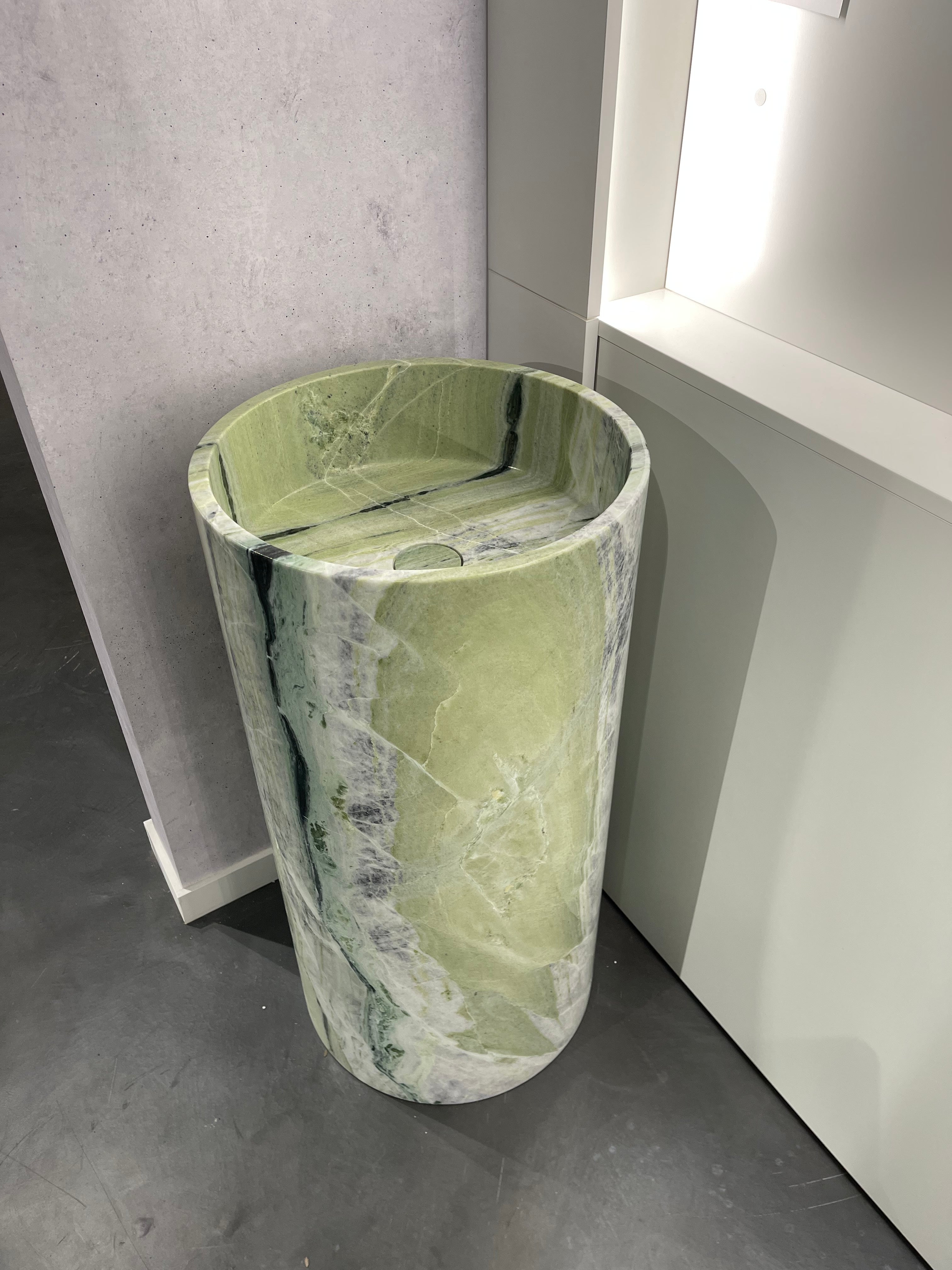 Zen Pedestal Basin Shangri La Jade Marble