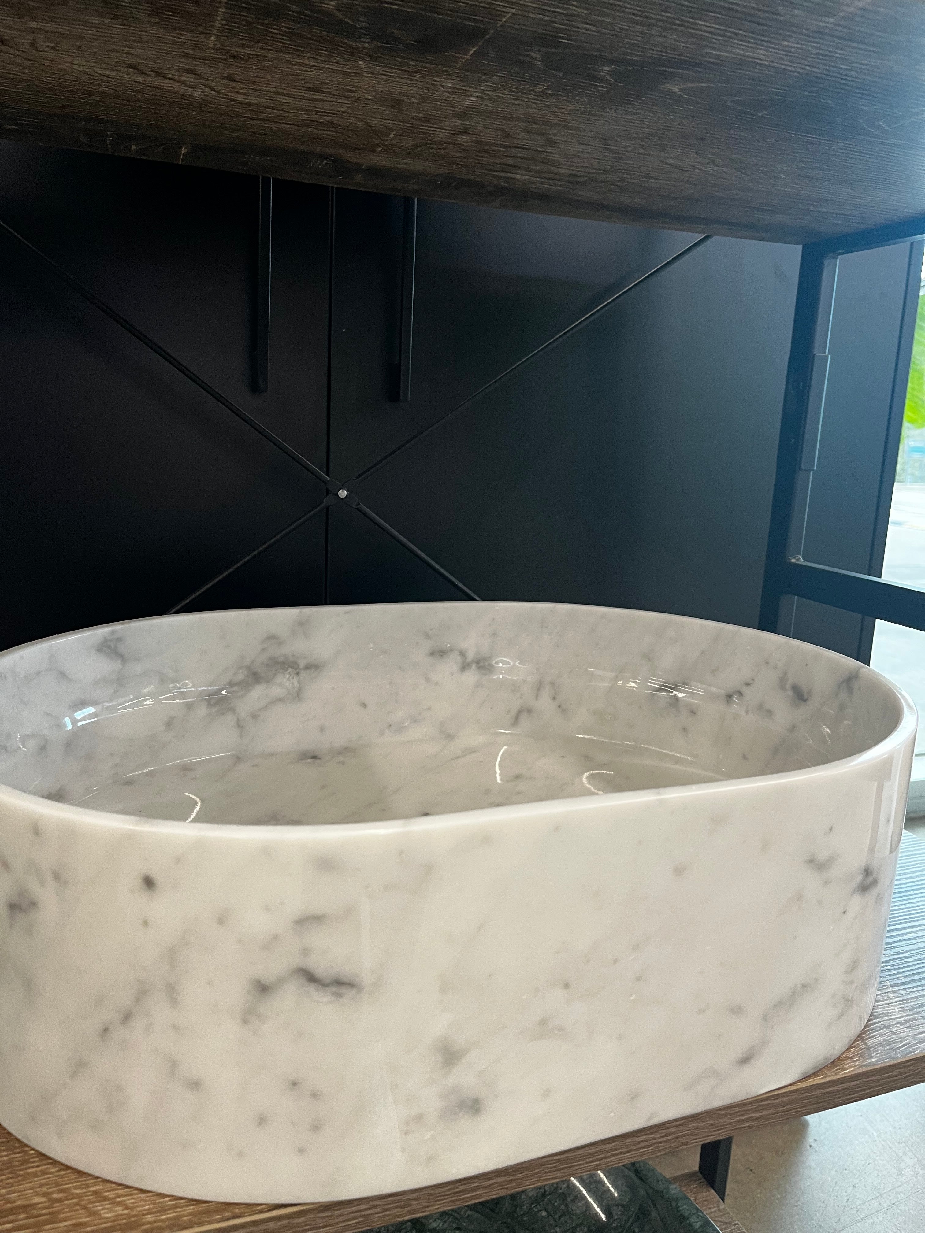 Zen Carrara Marble Basin