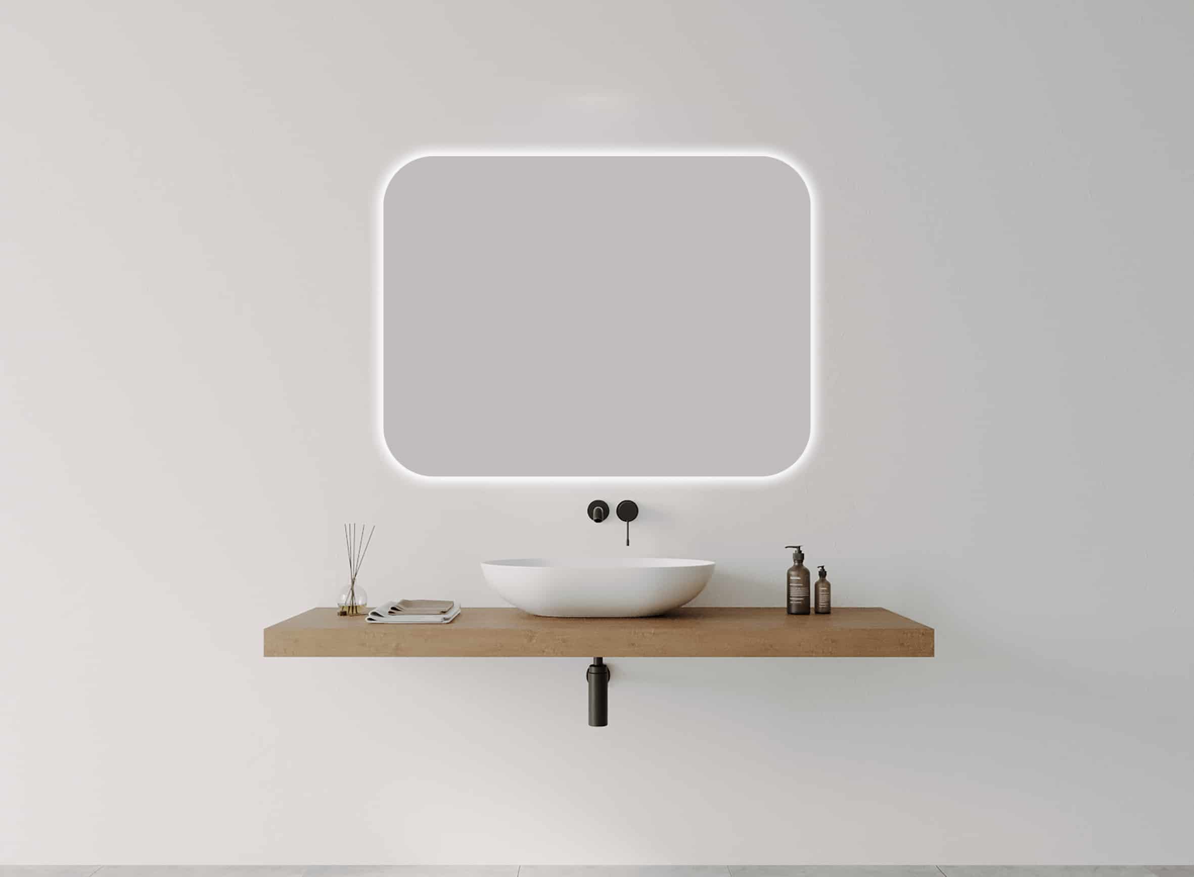 Remer I-Series Soft Rectangle LED Mirror 1200