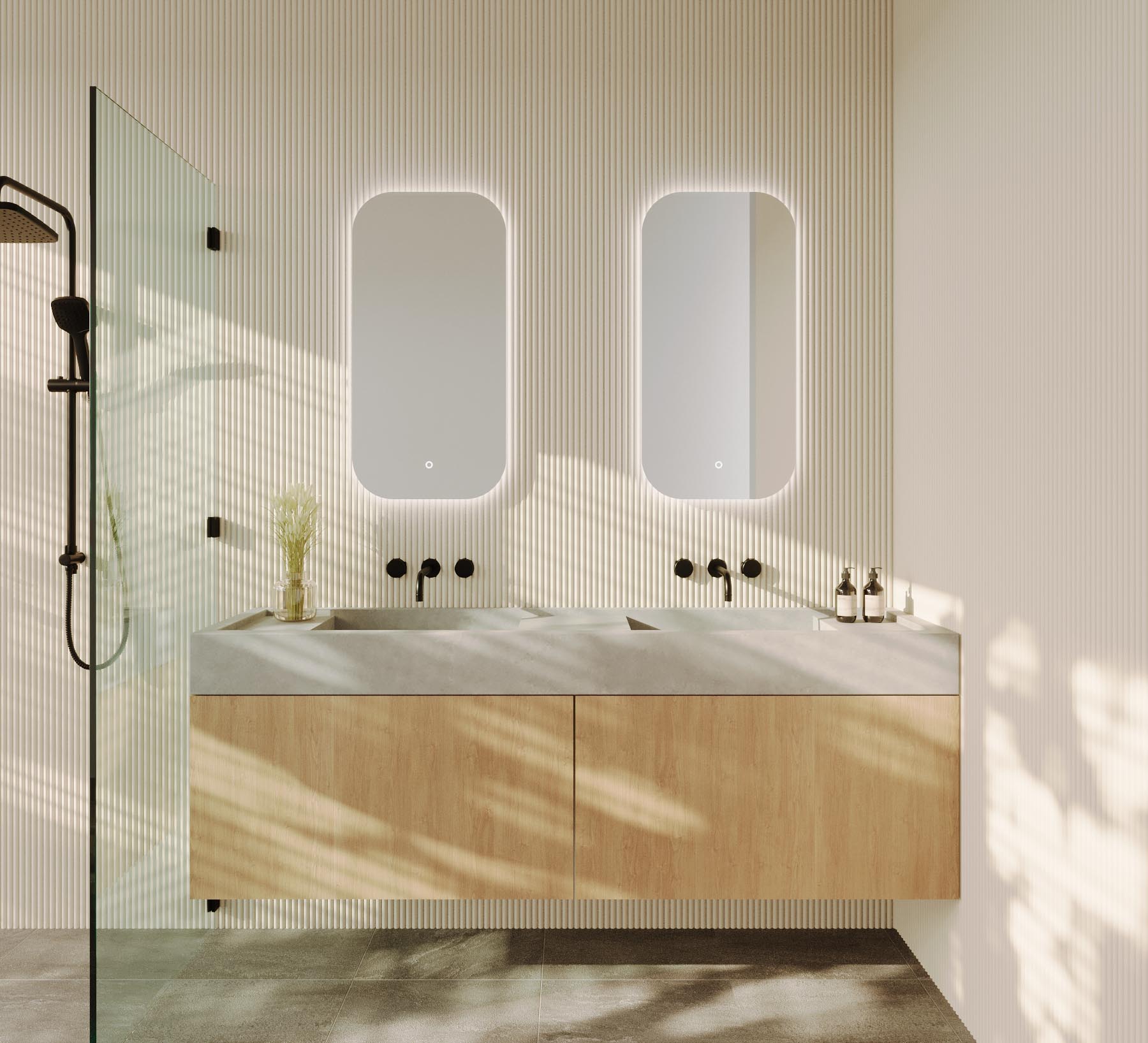 Remer I-Series Soft Rectangle LED Mirror 450