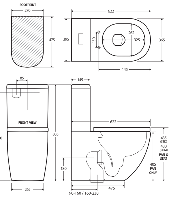 Joli Tornado Flush Back-to-Wall Toilet Suite