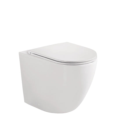 Fienza Koko Gloss White Wall Faced Toilet Pan Slim Seat