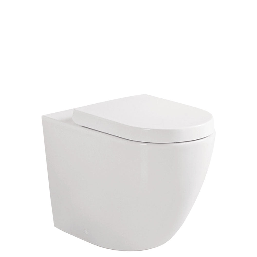 Fienza Koko Gloss White Rimless Tornado Wall Faced Pan S-Trap