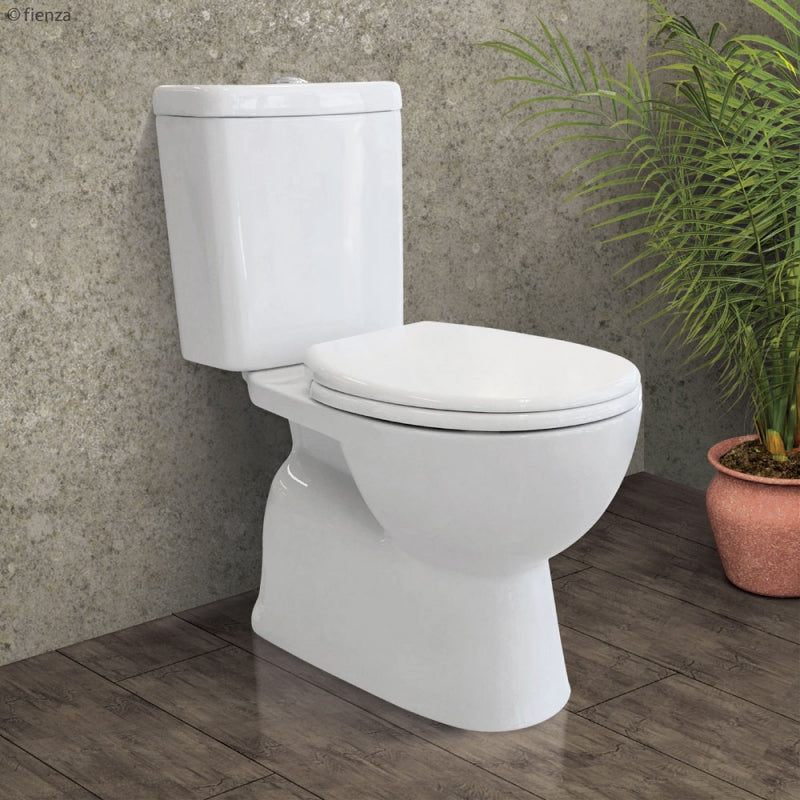 Fienza Stella Close Couple Toilet Suite Gloss White With S-Trap