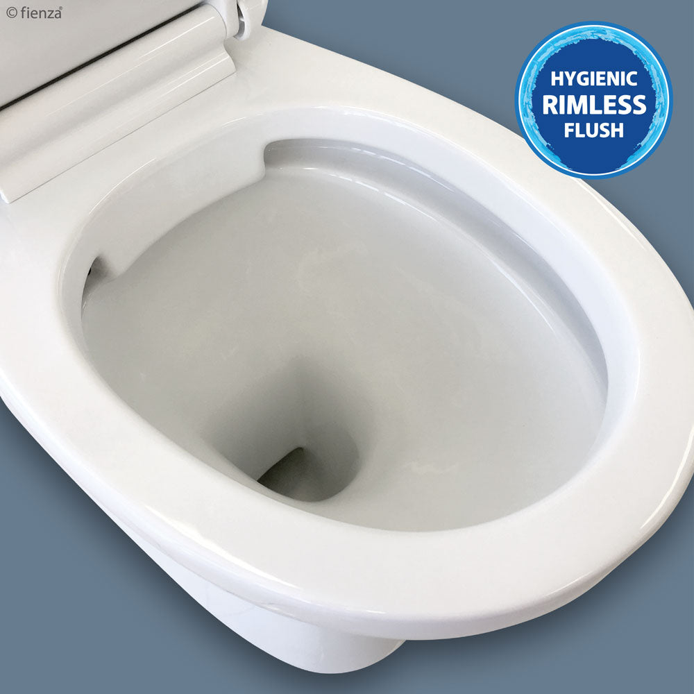 Fienza Stella Close Couple Toilet Suite Gloss White With S-Trap