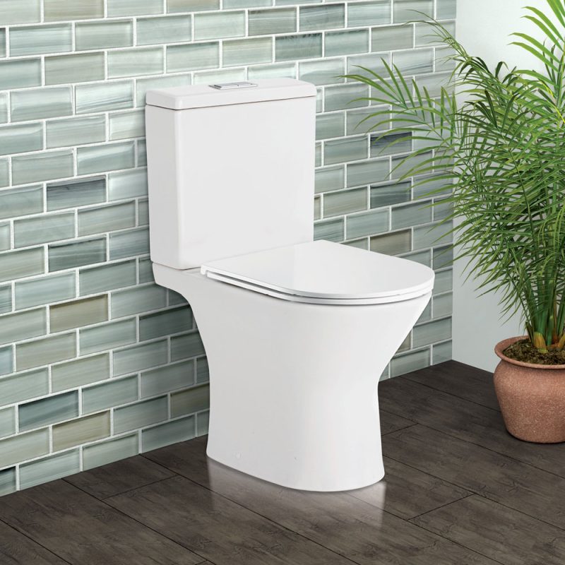 Fienza Chica Close Coupled Toilet Suite Gloss White Slim Seat