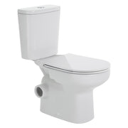 Fienza Petra Close Coupled Toilet Suite left Skew Trap Gloss White Slim Seat