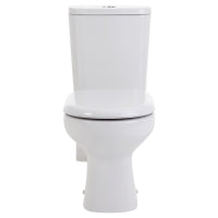 Fienza Petra Close Coupled Toilet Suite Left Skew Trap Gloss White