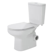 Fienza Petra Close Coupled Toilet Suite Right Skew Trap Gloss White Slim Seat