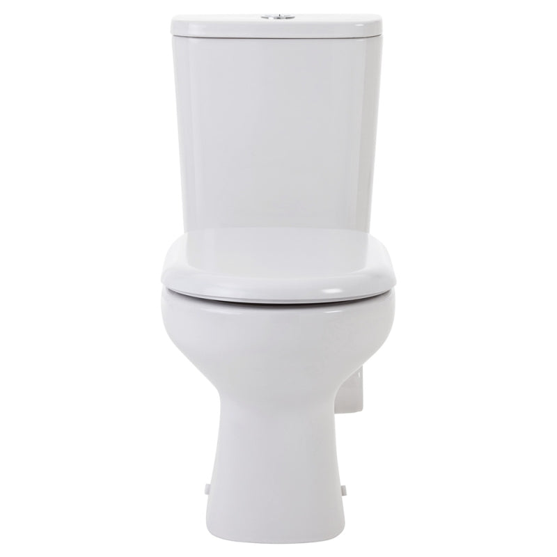 Fienza Petra Close-Coupled Toilet Suite Right Skew Trap Gloss White