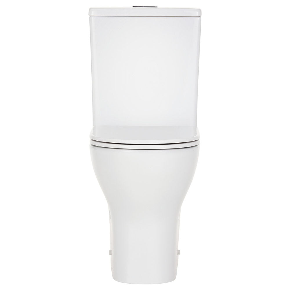 Fienza Tono Tornado Flush Back-to-Wall Toilet Suite, Gloss White with Slim Seat